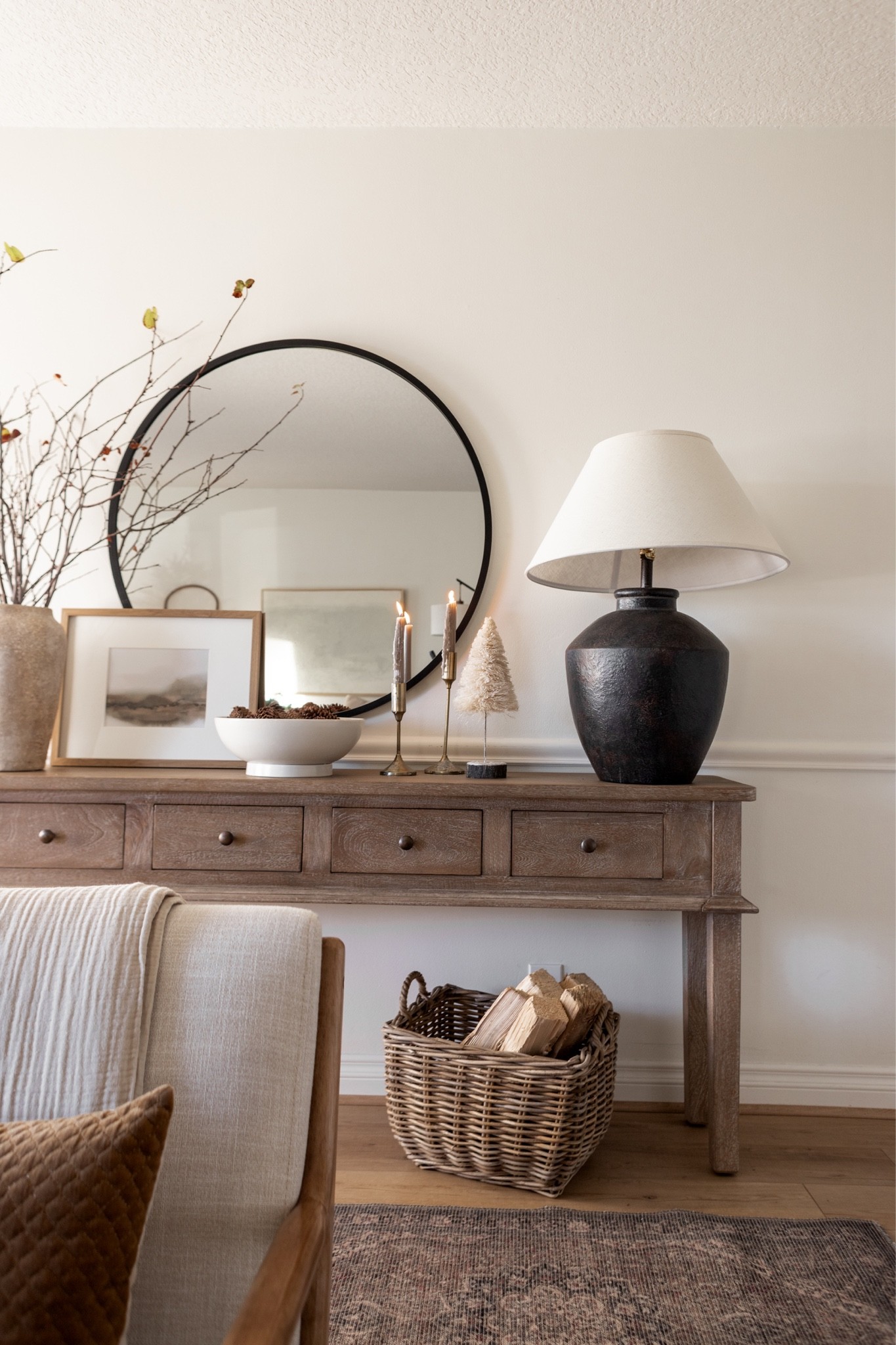 Holiday console table decor 

#LTKSeasonal #LTKunder100 #LTKhome