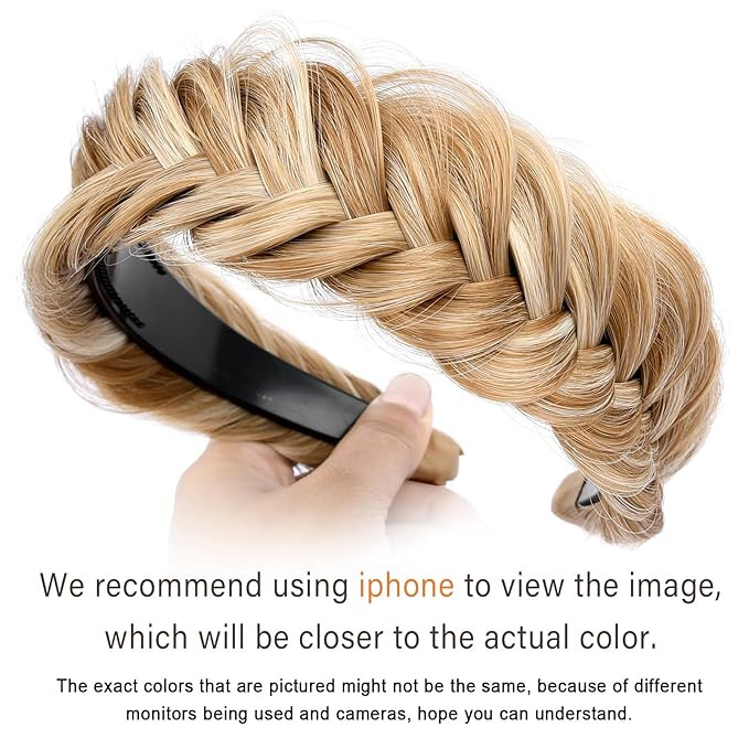 DIGUAN Wide Messy Braided Headband With Teeth Synthetic Hair Plaited Headband High Elasticity Bra... | Amazon (US)