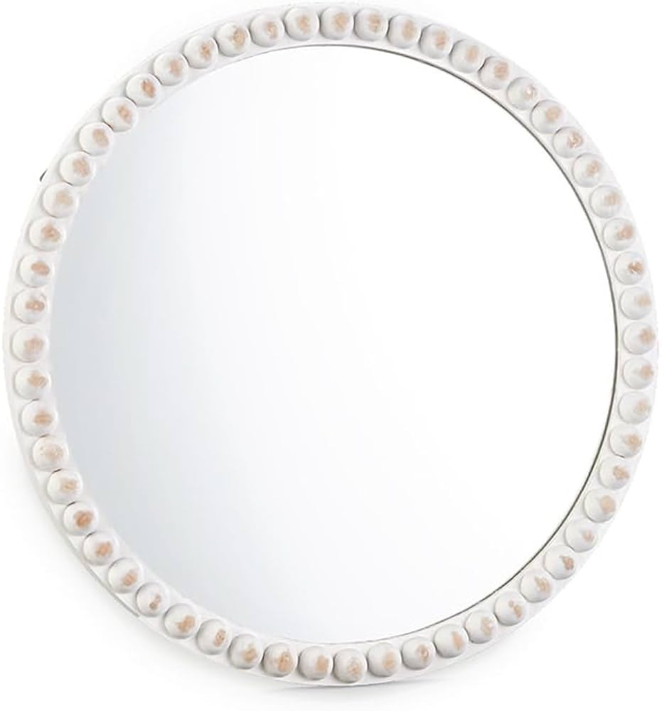 The Lakeside Collection Farmhouse Beaded Clocks or Mirrors - Round Mirror | Amazon (US)