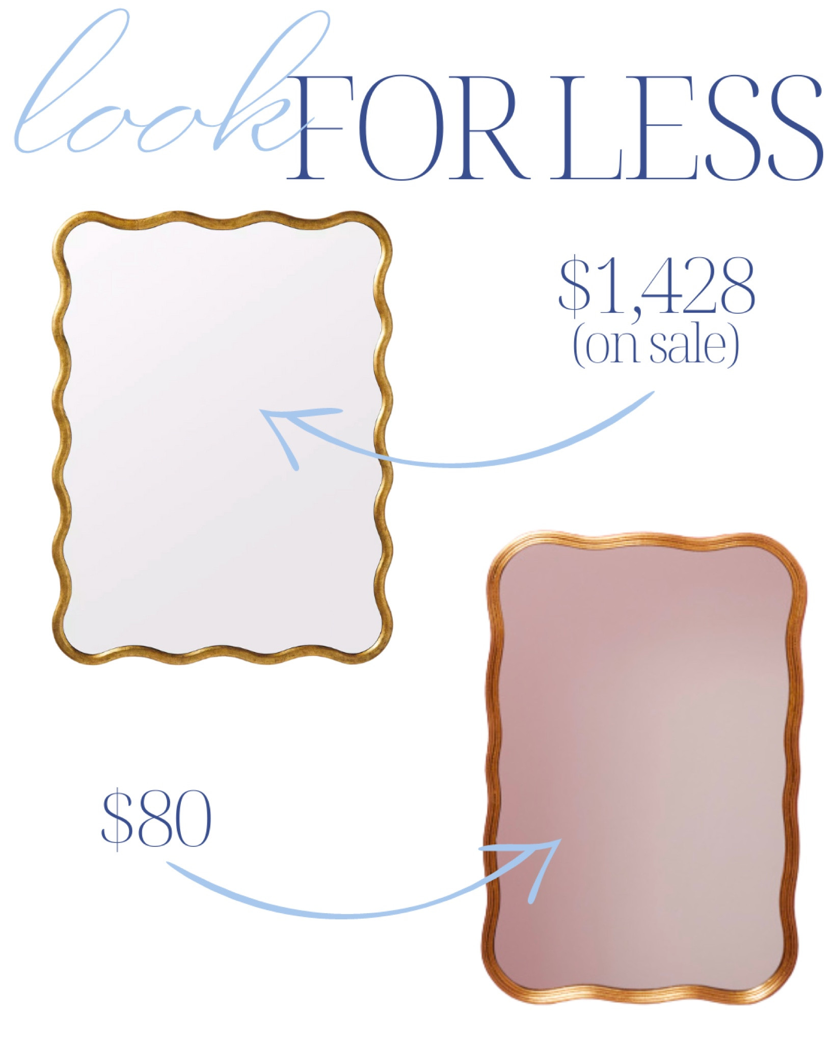 Gold, wavy mirror, scalloped mirror look for last designer mirror, coastal grandmillennial, home, home, decor classic home, traditional home, HomeGoods finds 

#LTKsalealert #LTKhome #LTKunder100