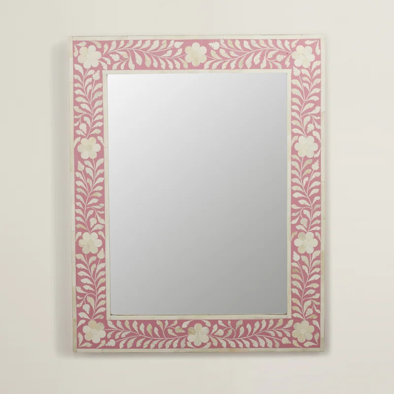 Brock Rectangle Bone Inlay Wall Mirror | Wayfair North America