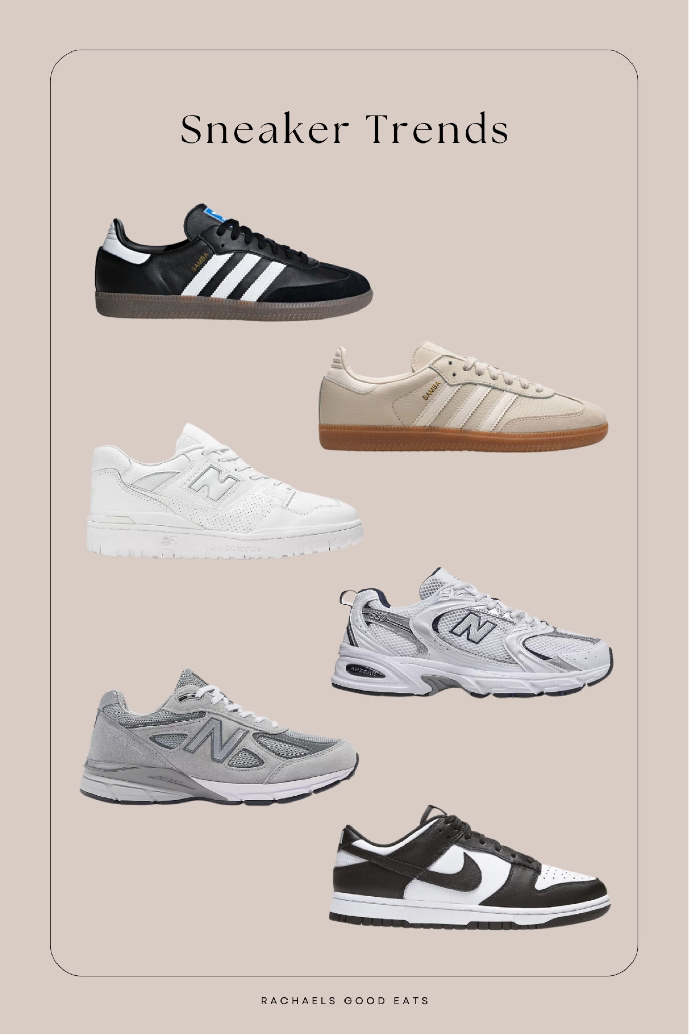 Sneaker trends I’m into 🤎 

Adidas sambas, Nike dunks, new balance sneakers

#LTKshoecrush #LTKfindsunder100