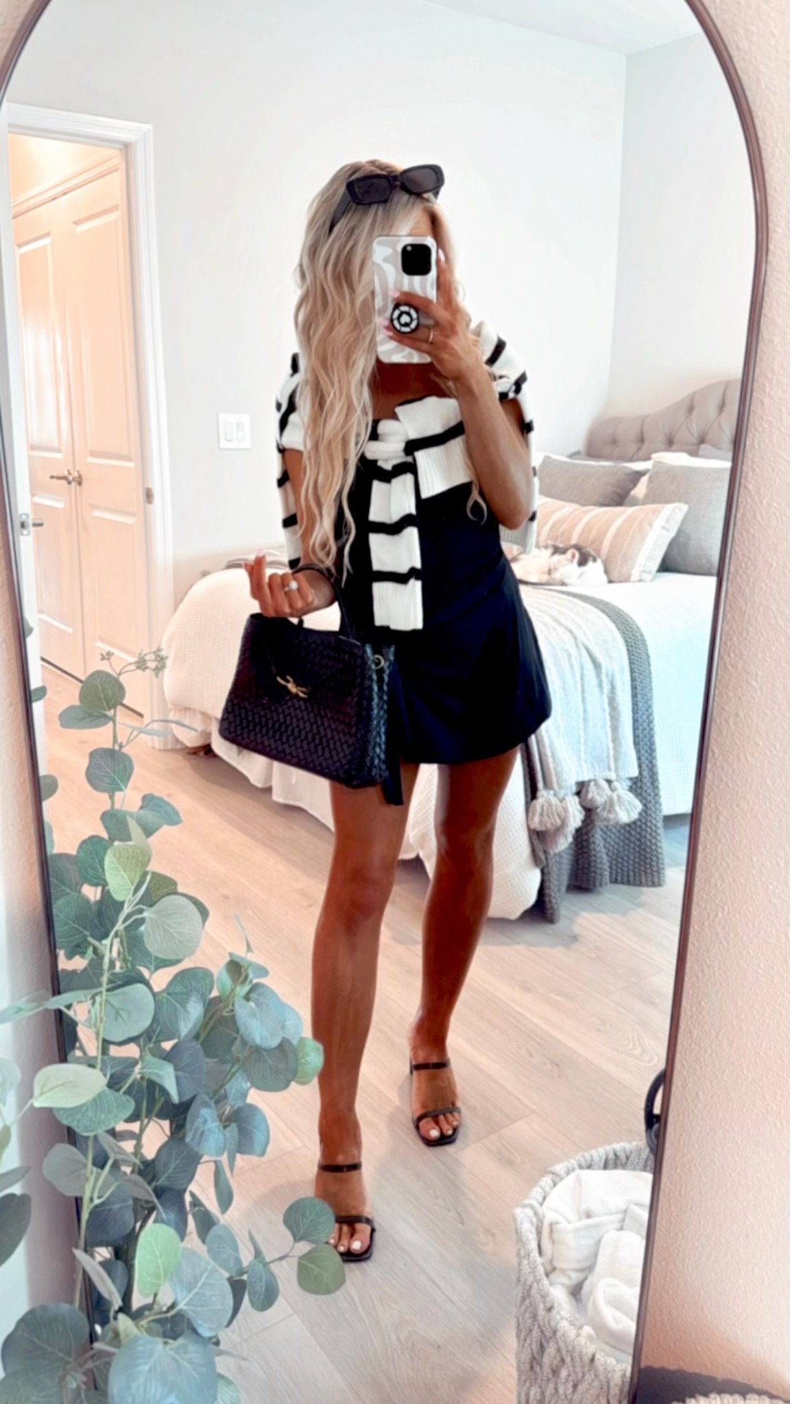 Activewear Dress styled into a chic spring outfit! 

I styled this black tennis dress for an elevated spring outfit by pairing it with a striped cardigan, black heeled sandals, + a designer-inspired tote bag + sunglasses. This is the perfect way to look put together on busy days when you’re balancing work, working out, + errands. 

#LTKPetite #LTKStyleTip #LTKActive