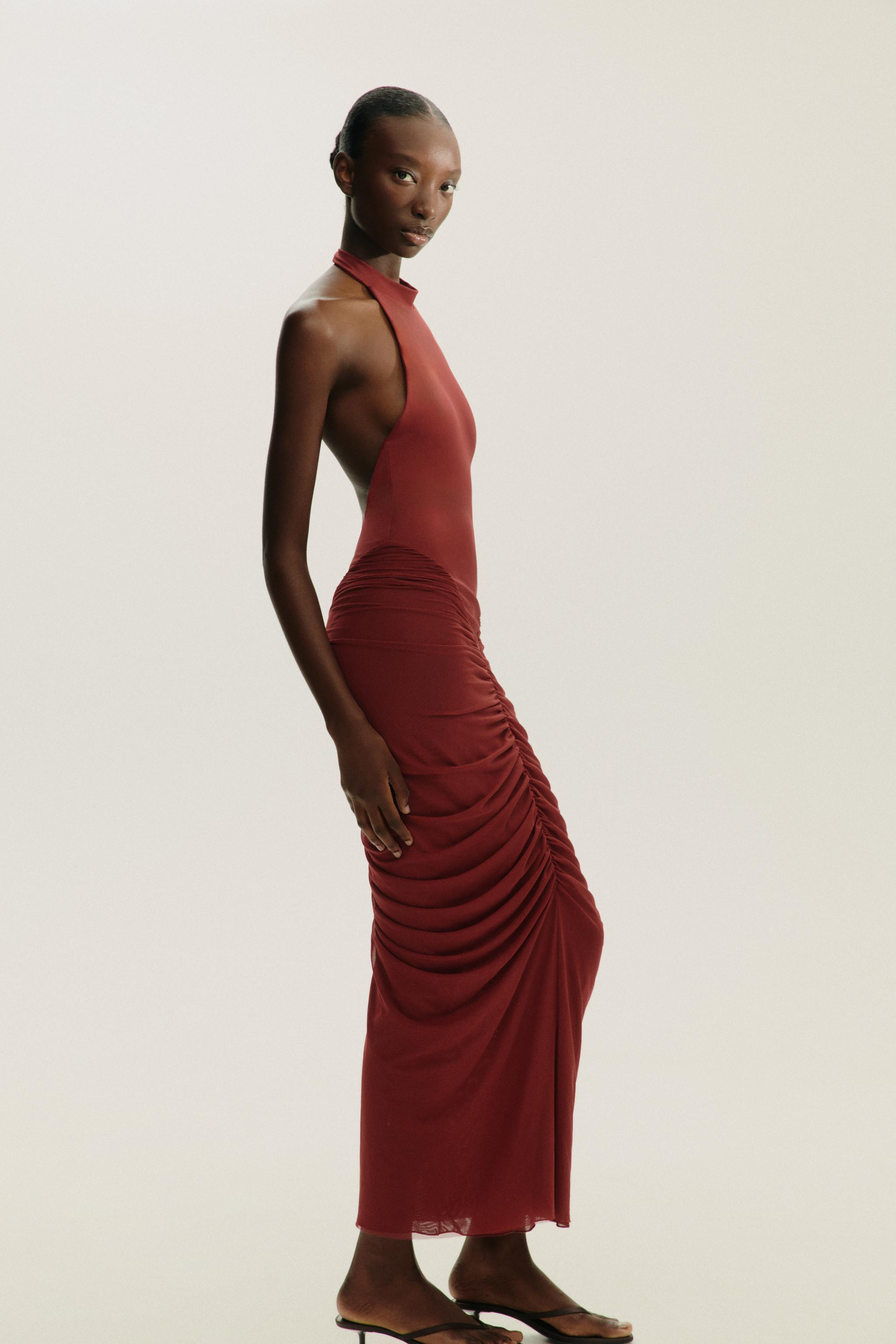 HALTER TULLE COMBINATION DRESS | Zara US