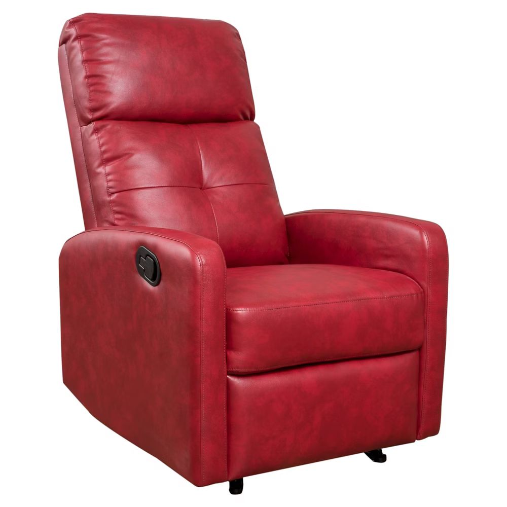 Samedi Faux Leather Recliner Club Chair Red - Christopher Knight Home | Target