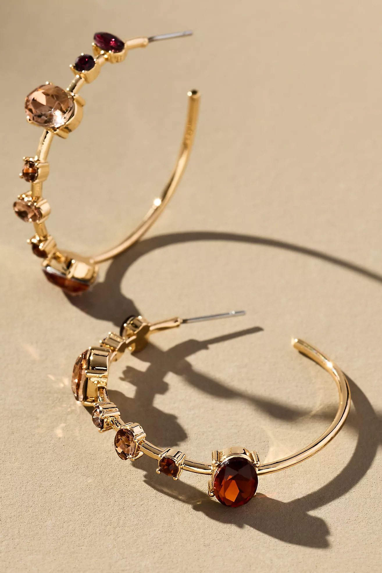 Spaced Crystal Hoop Earrings | Anthropologie (US)