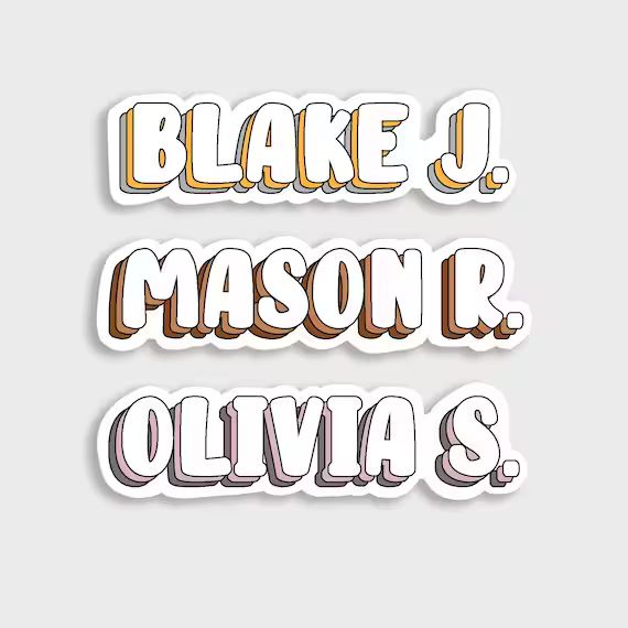 Waterproof Name Decal - Personalized Vinyl Sticker - NAME STICKER - Customized Stickers, Water bo... | Etsy (US)