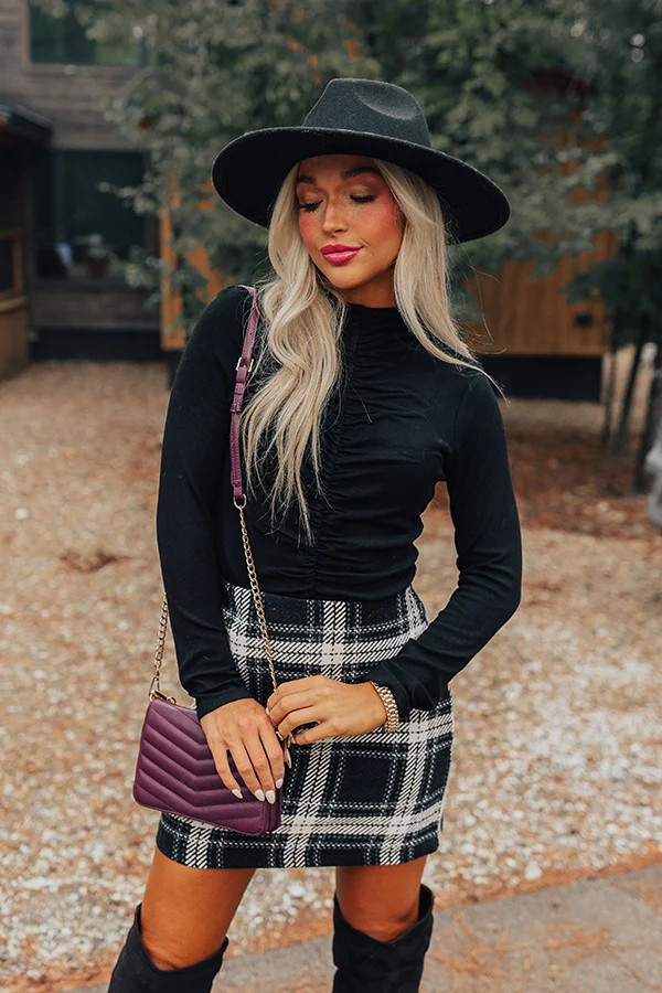 VIP Situation Ruched Top in Black | Impressions Online Boutique
