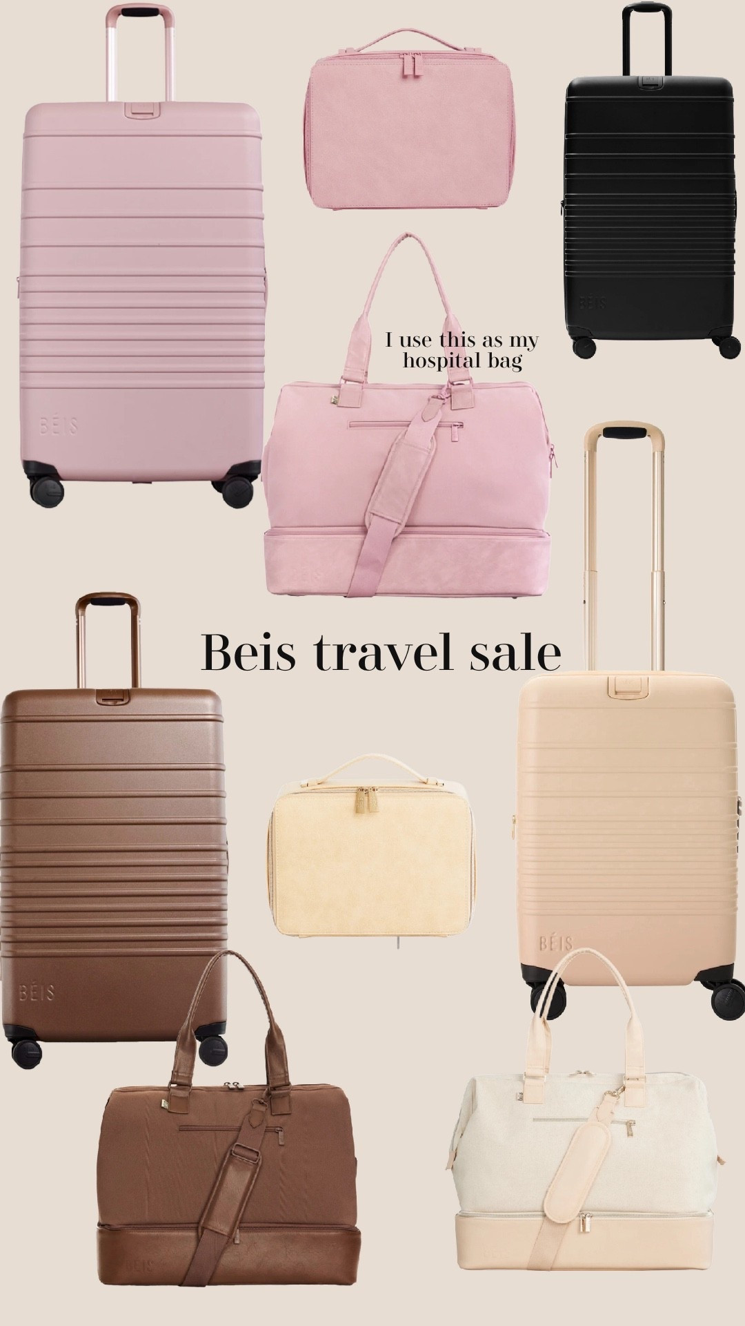 Beis travel sale! Luggage on sale! My favorite weekender bag I use for my hospital bag 30% off 🧳 

#LTKTravel #LTKSaleAlert