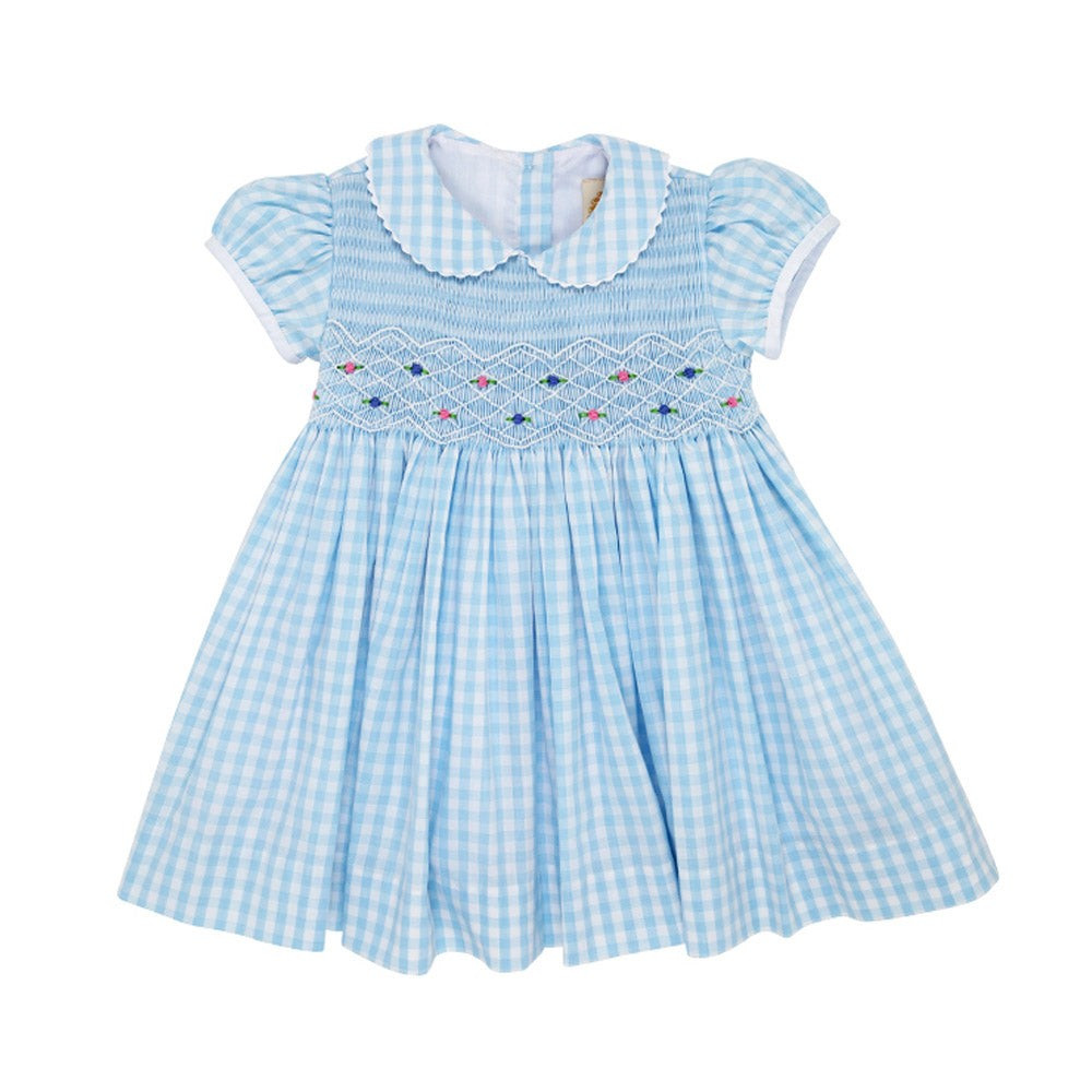 Dottie Hart Dress - Buckhead Blue Gingham with Worth Avenue White | The Beaufort Bonnet Company