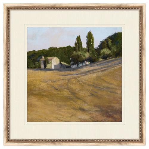 Maddie French Country Brown Landscape Natural Frame Painting 2 | Kathy Kuo Home
