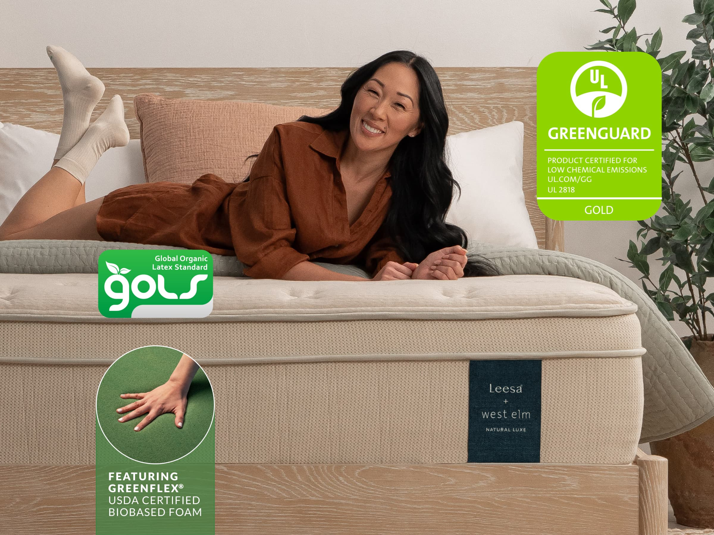 Natural Luxe Hybrid Mattress Cal King | Leesa Sleep