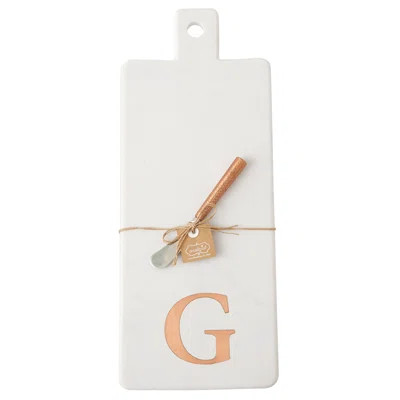2 Piece Cheese Board Set Mud Pie™ Letter: G | Wayfair North America