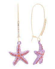 mermaid jewels crystal starfish earrings | TJ Maxx
