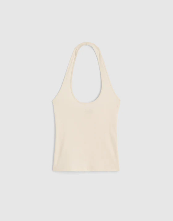 The '90s Halter Top in Compact Cotton | Madewell