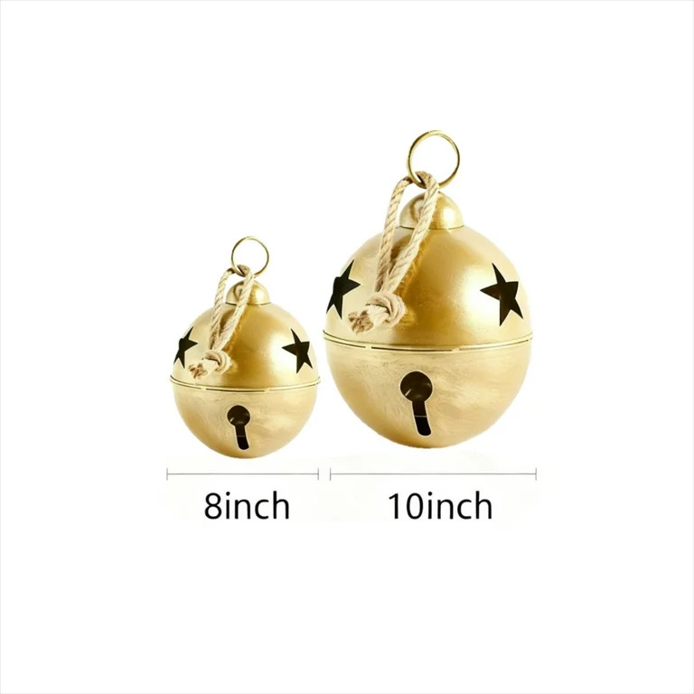 Upgraded 2PCS Large Christmas Vintage Bells Christmas Ornaments Hanging Oversized Bells Rust- Doo... | Walmart (US)