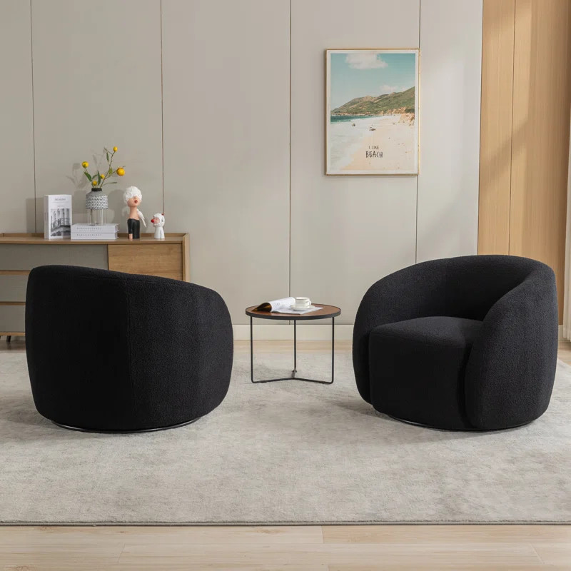 Katherline Upholstered Swivel Armchair (Set of 2) | Wayfair North America