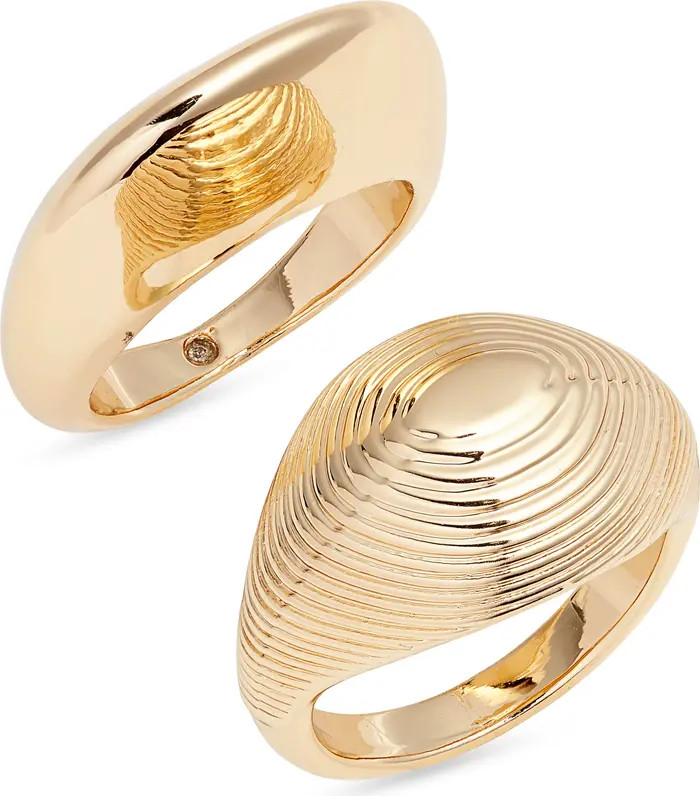 Open Edit Set of 2 Dome Rings | Nordstrom | Nordstrom