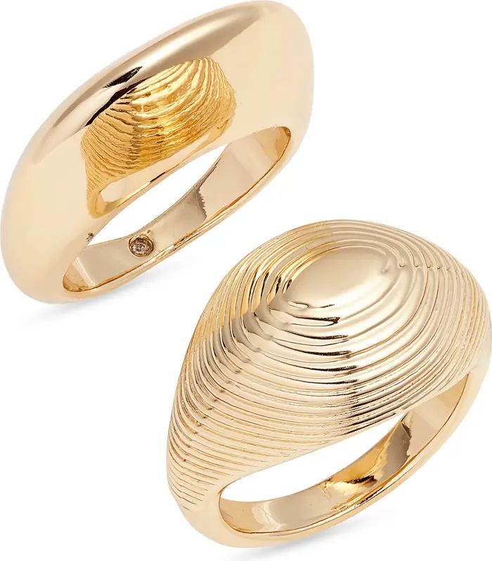 Open Edit Set of 2 Dome Rings | Nordstrom | Nordstrom