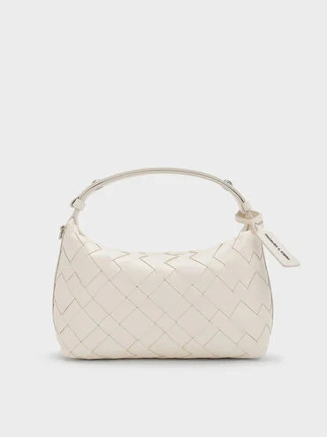 Ivette Woven Shoulder Bag
    
         - Cream | Charles & Keith UK