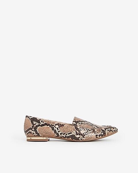 snakeskin print lenox loafers | Express