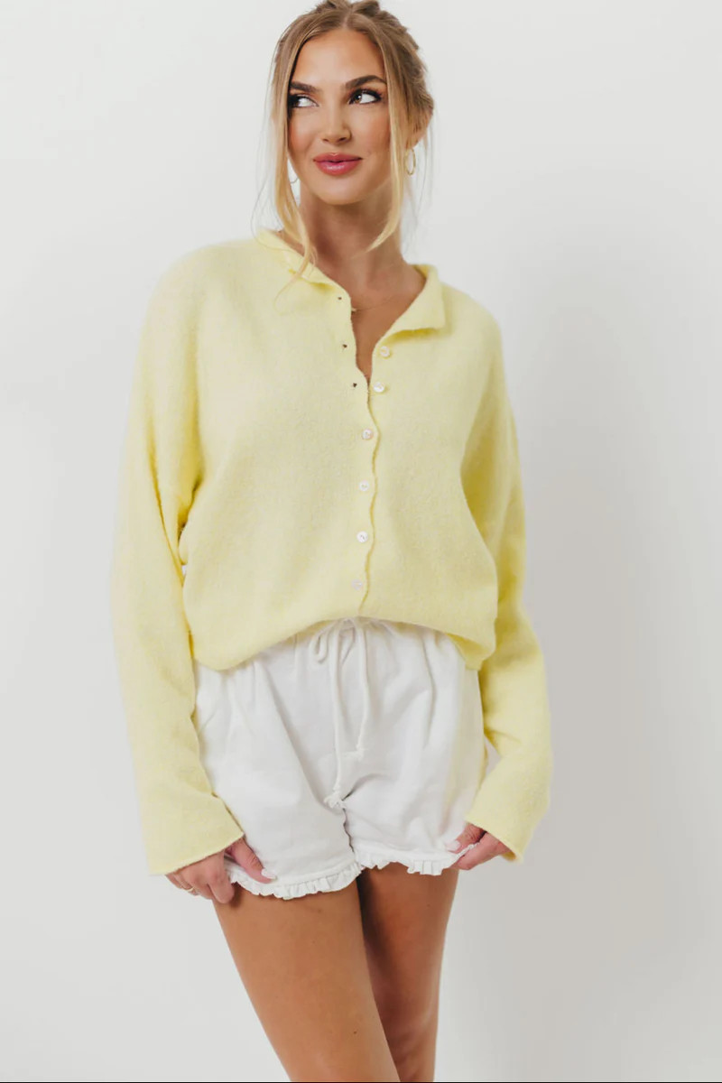 Piper Cardigan Top in Butter | Worth Collective