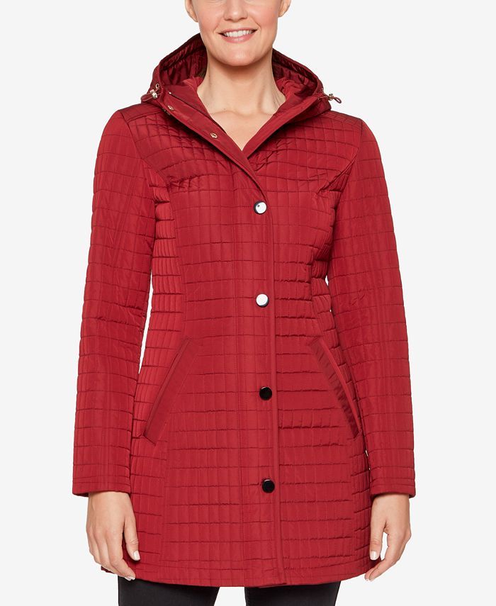 Jones New York Hooded Quilted Coat & Reviews - Coats & Jackets - Women - Macy's | Macys (US)