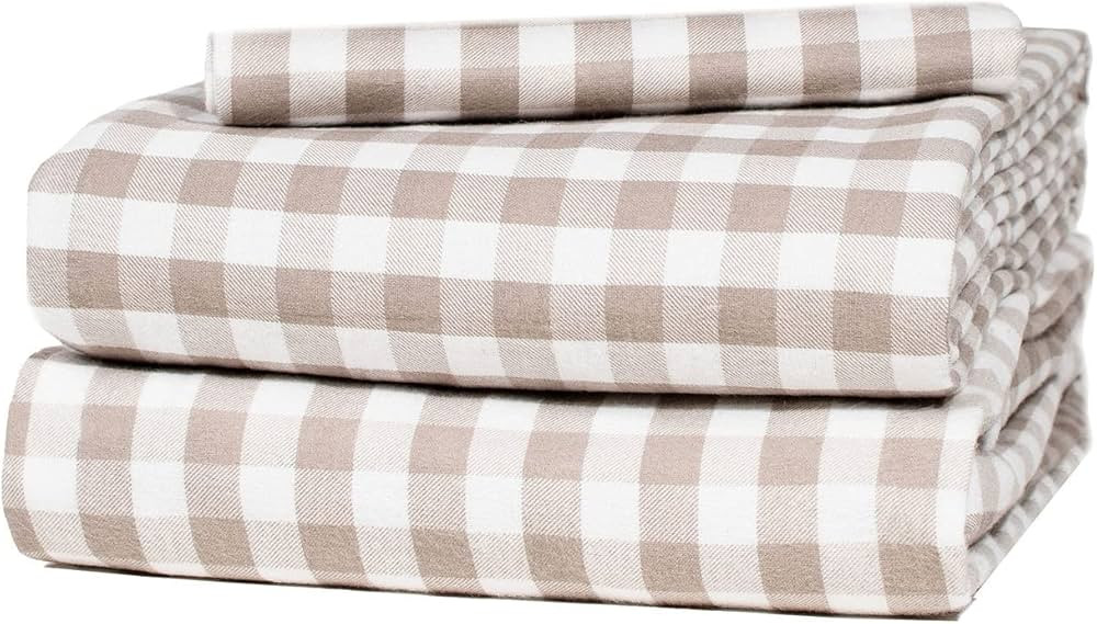 Five Looms - Cozy Flannel Bed Sheet Set, 100% Cotton Flannel Sheets with Deep Pockets, All Around... | Amazon (US)