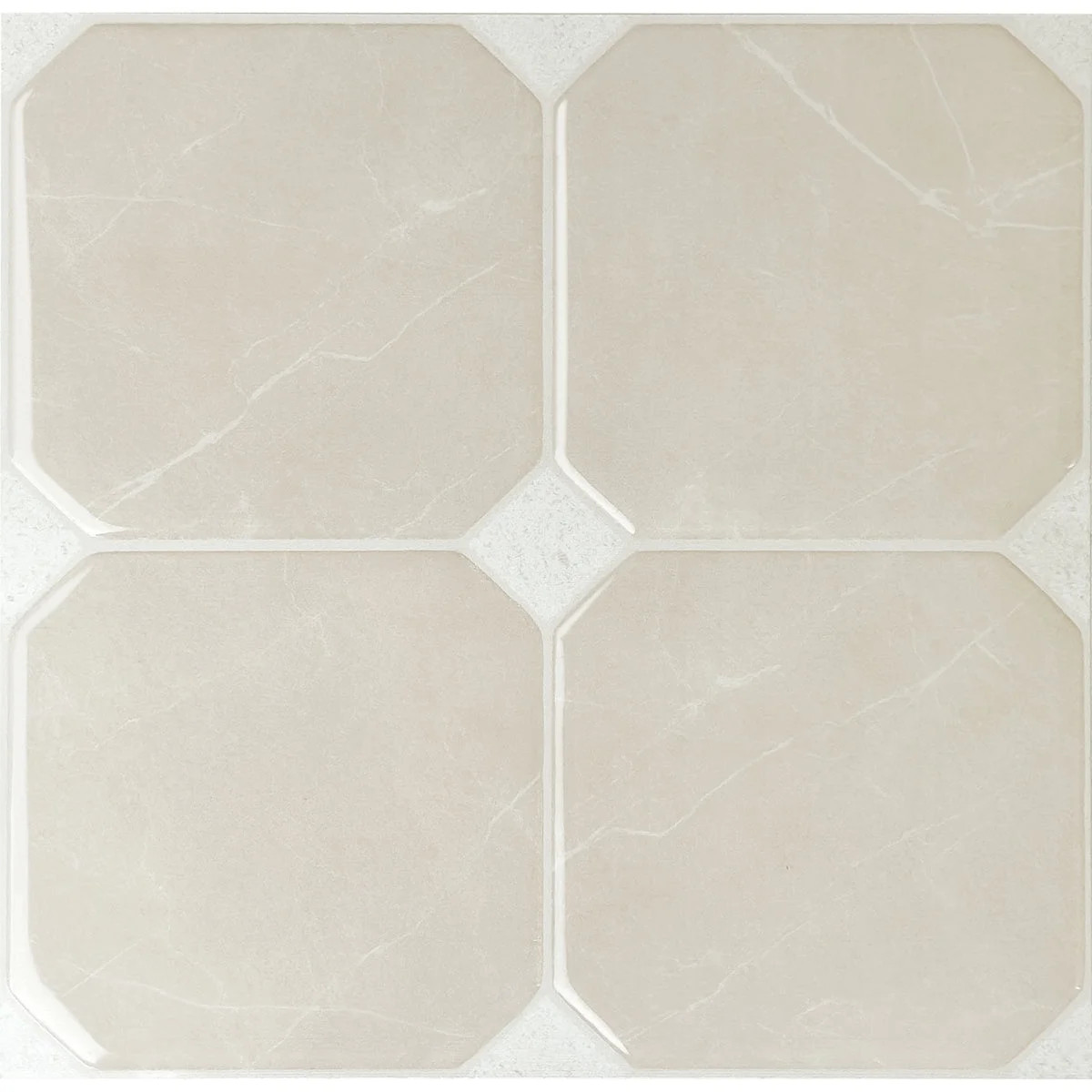 Smart Tiles Peel and Stick Backsplash, 5 Adhesive Tiles, Betera Beige/White, 7.75"x7.75" - Walmar... | Walmart (US)