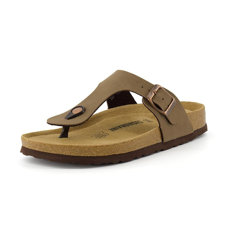 CUSHIONAIRE Women's Leah Cork Footbed Sandal With +Comfort | Amazon (US)