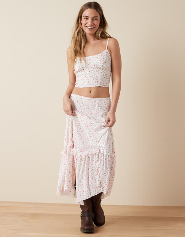 AE Cropped Corset Tank Top | American Eagle Outfitters (US & CA)