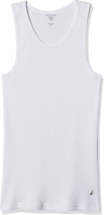 Nautica Men's 4 Pack Ribbed Cotton Tank | Amazon (US)