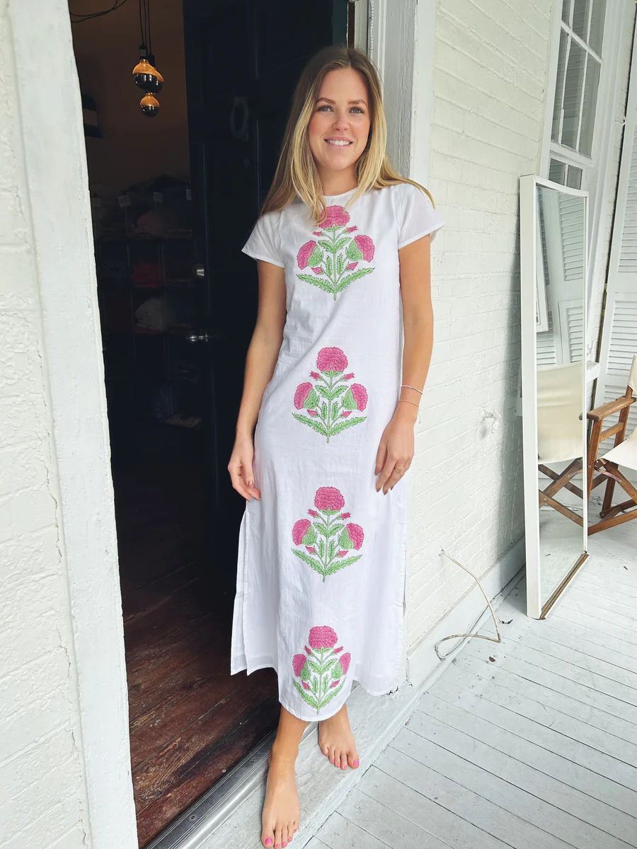 Anne Maxi Dress Pink Milos | Madison Mathews