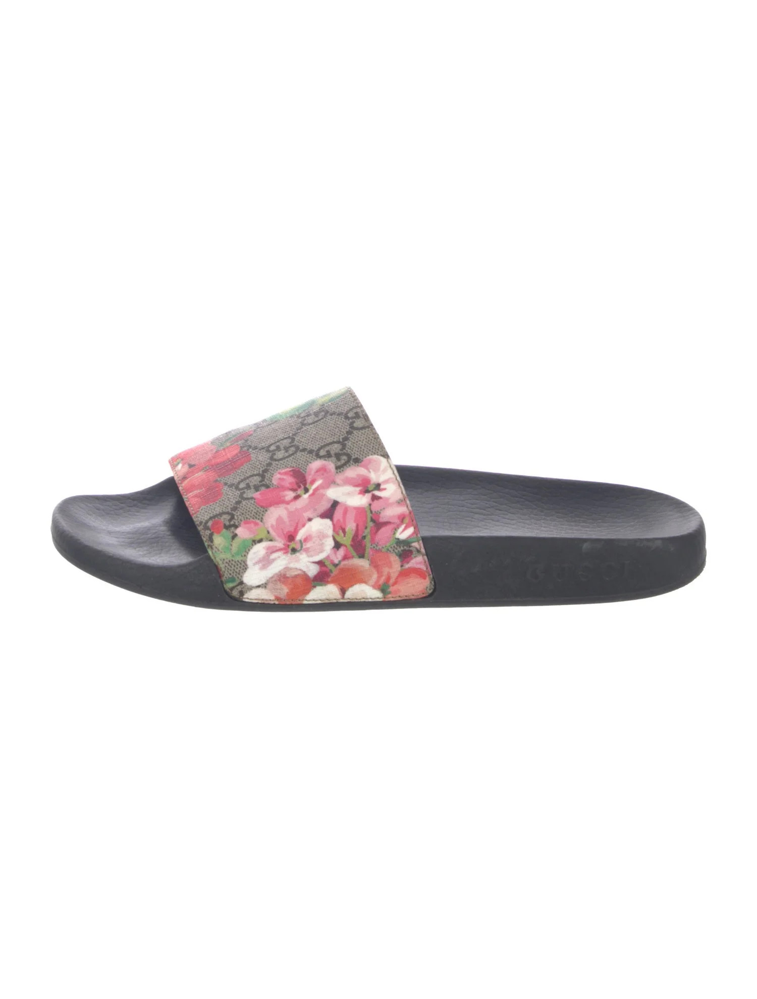 Gucci Blooms Print Slides - Neutrals Sandals, Shoes - GUC2010256 | The RealReal | The RealReal