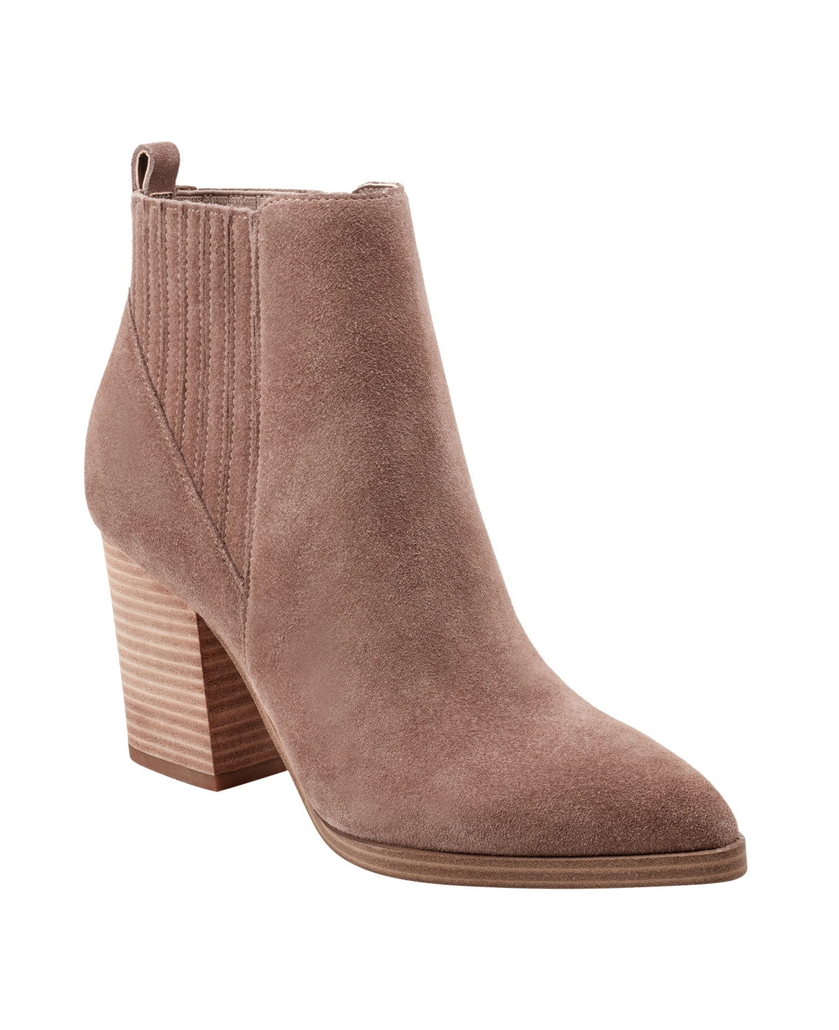 Marc Fisher Ltd Women's Alva Double Gore Dress Booties - Light Natural Suede | Macy's