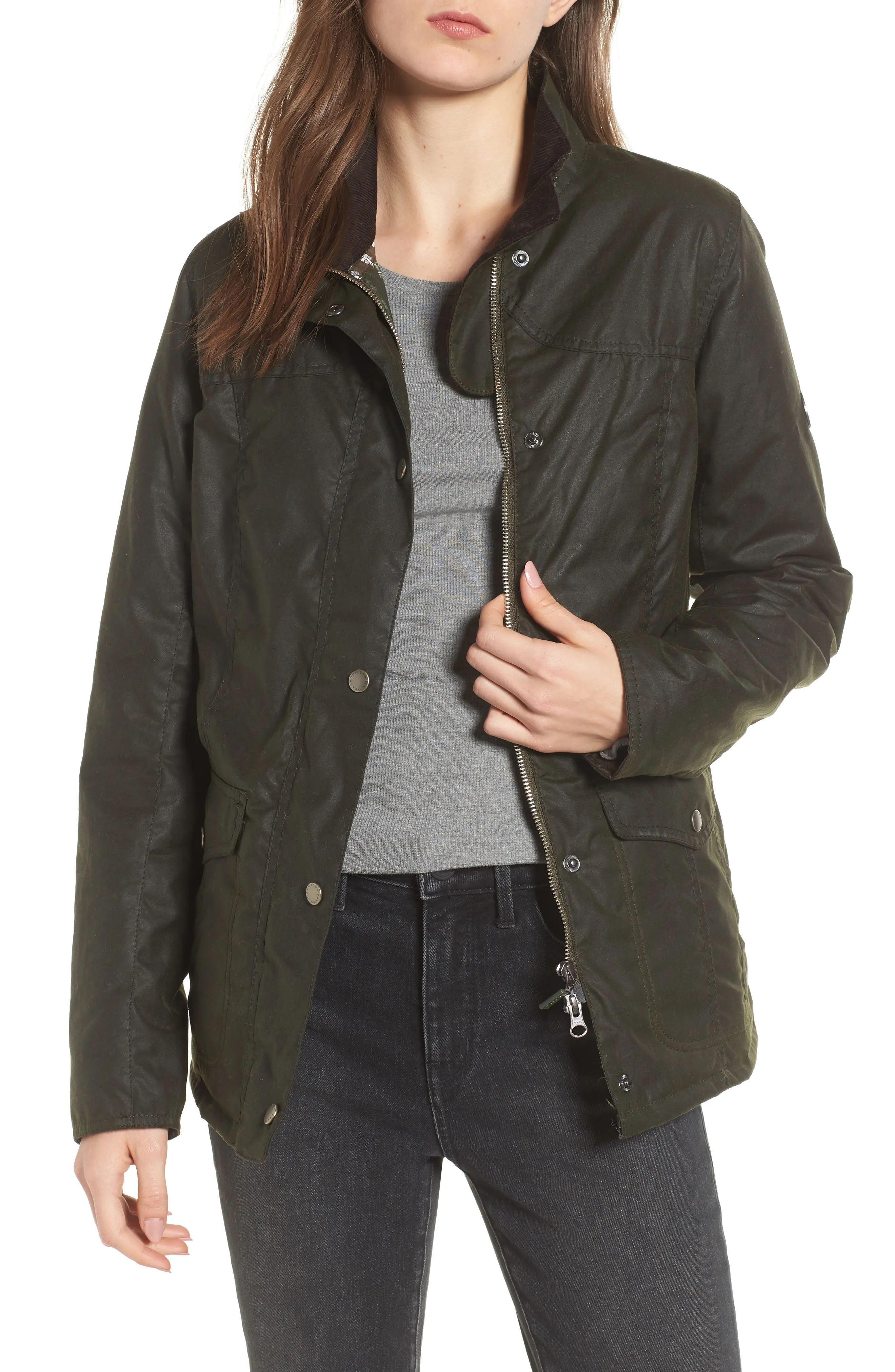 Barbour Sandsend Waxed Cotton Utility Jacket | Nordstrom