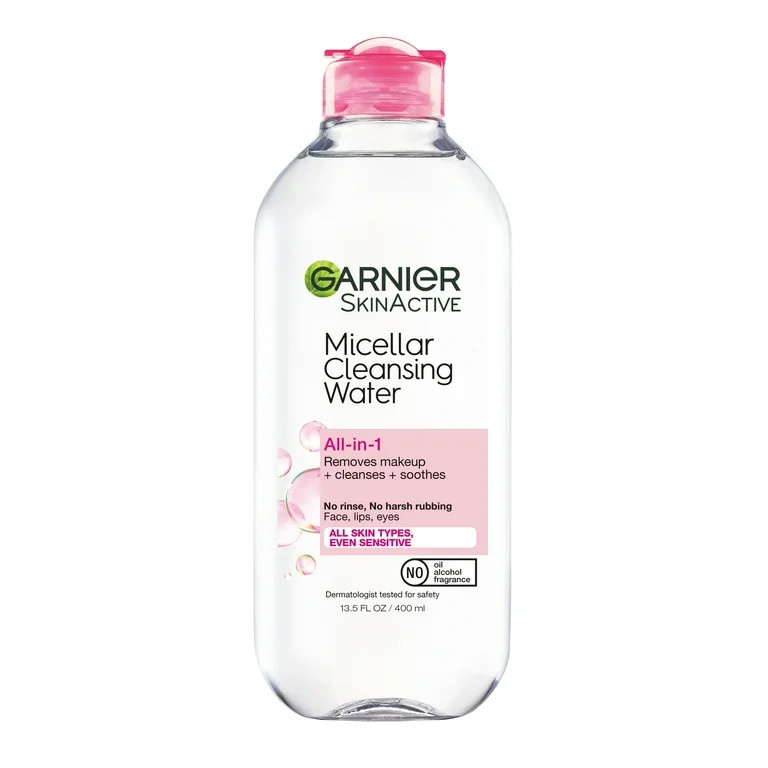 Garnier SkinActive Micellar Cleansing Water, Cleanse & Remove Makeup, All Skin Types, 13.5 fl oz | Walmart (US)