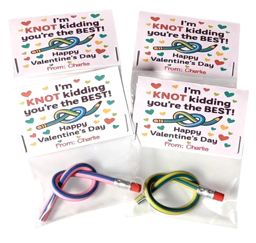 Valentine's Day Bendable Pencil Party Favors, Gift for Kids, Student Classroom Exchanges, Non Can... | Etsy (US)