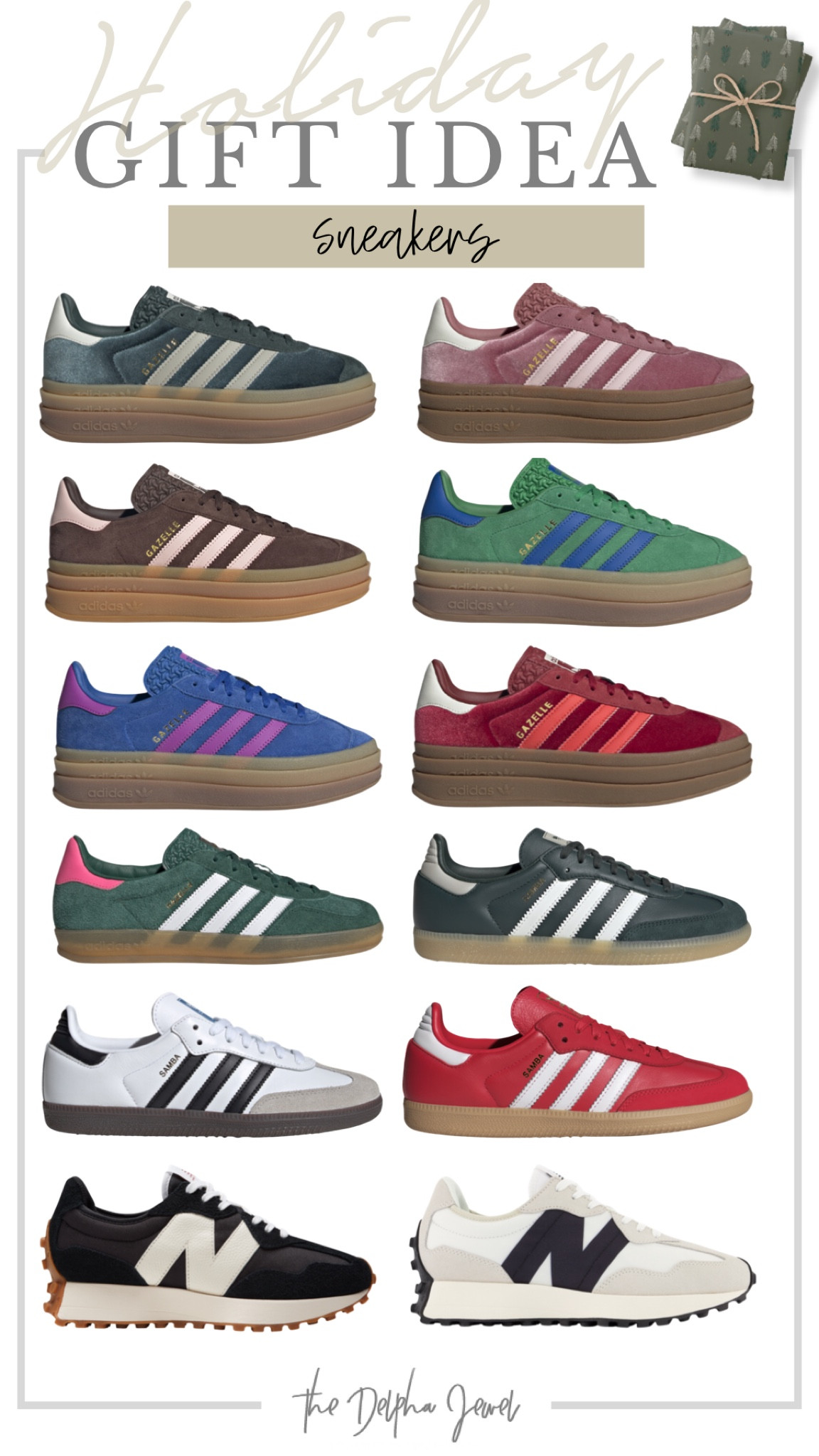 The cutest sneakers along with my everyday most worn neutral sneakers, are in stock and make the perfect gift idea!

The gazelles are tts, size down 1/2 size in sambas, new balance are TTS



#LTKShoeCrush #LTKGiftGuide #LTKHoliday