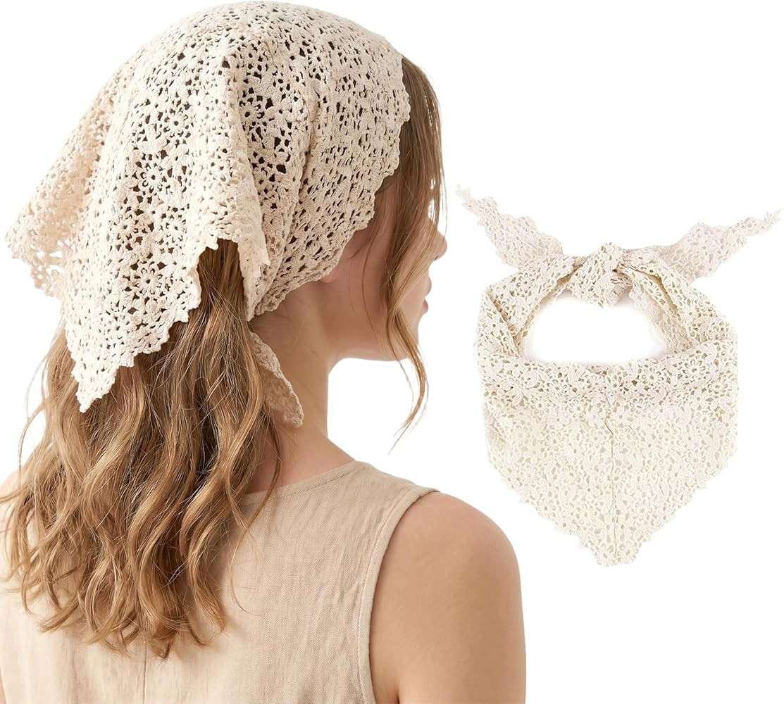Bufanda elegante del cuello del ganchillo del cord\u00f3n del color s\u00f3lido del tri\u00e1ngul... | Amazon (US)