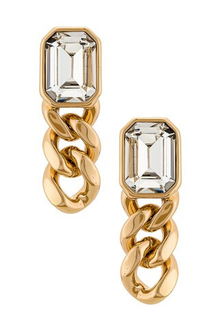 DANNIJO Krome Drop Earrings in Gold from Revolve.com | Revolve Clothing (Global)