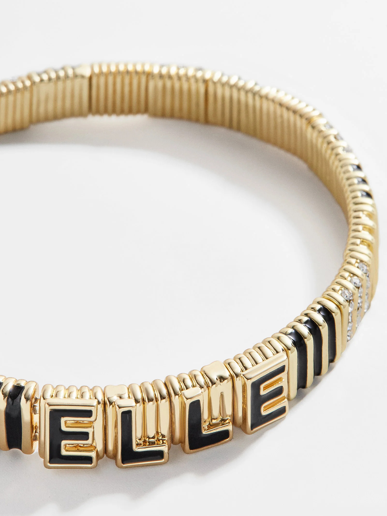 Custom Tile Bracelet: Large Black Enamel | BaubleBar (US)