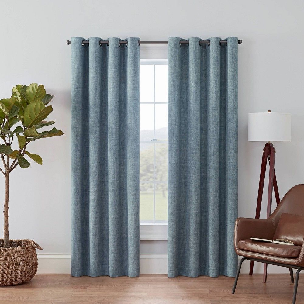 108""x52"" Rowland Blackout Curtain Panel Blue - Eclipse | Target