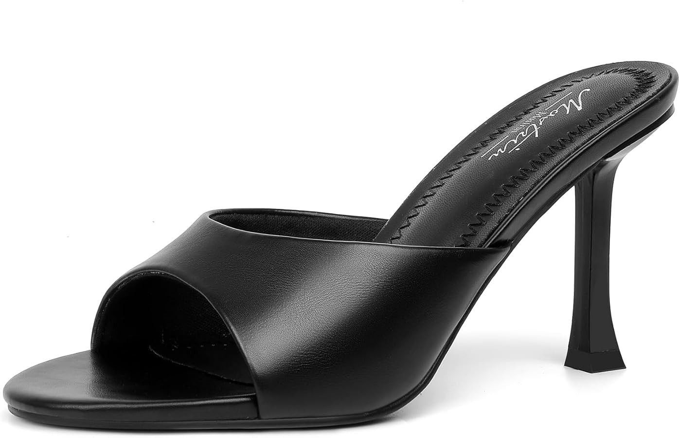 Mostrin Kitten Heels for Women Round Toe Heels With Bow Vintage Mules Sexy Slip on Stiletto Backl... | Amazon (US)