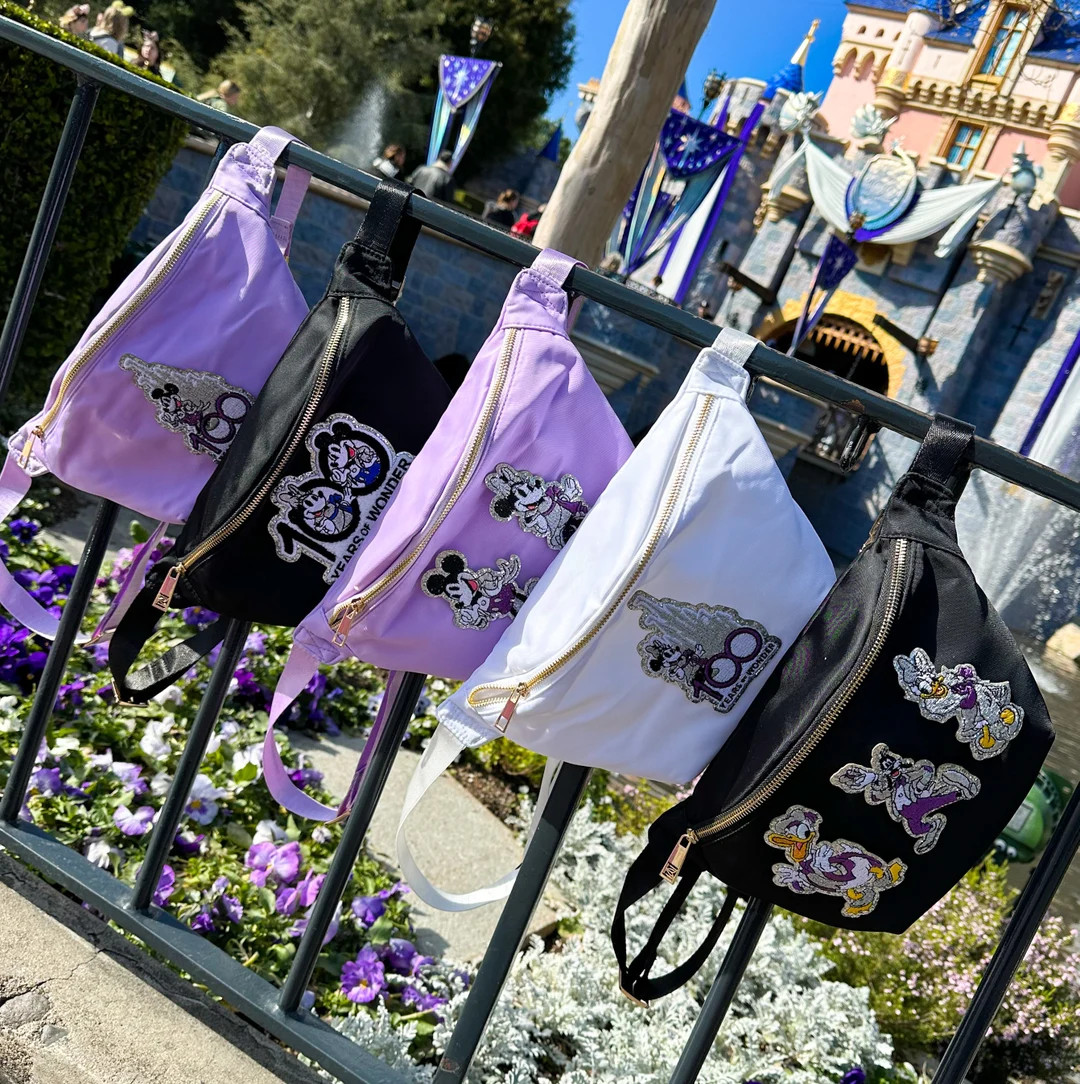 SEWN ON Disneyland 100 Fanny Packs. Disneyland 100th Anniversary Fanny Packs. Disney 100 Patches.... | Etsy (US)