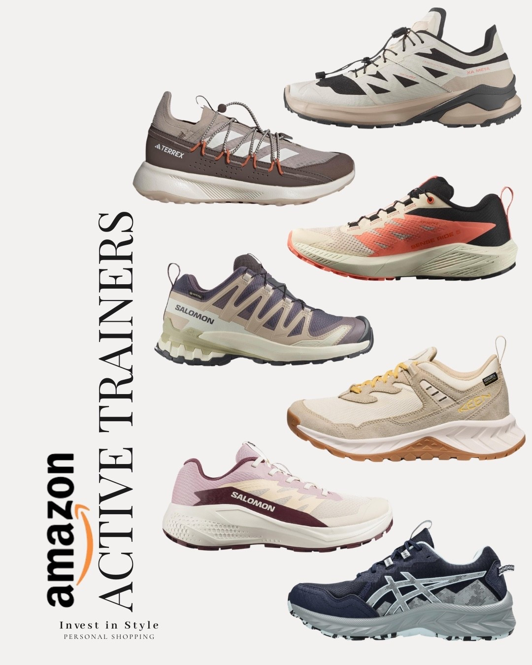 Amazon trainers available now …
Salomon
Adidas
New Balance
Keen
ASICS 

#ad
#amazon 


#LTKshoes #LTKsummer #LTKfitness