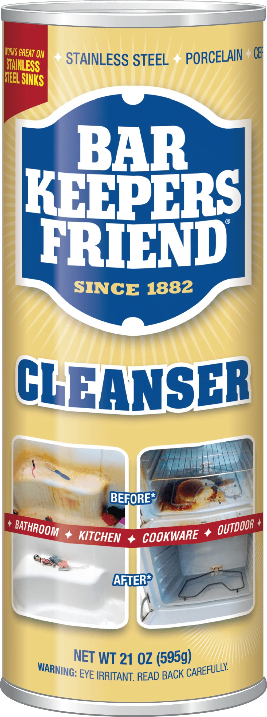 Bar Keepers Friend Cleanser Powder, 21oz - Walmart.com | Walmart (US)