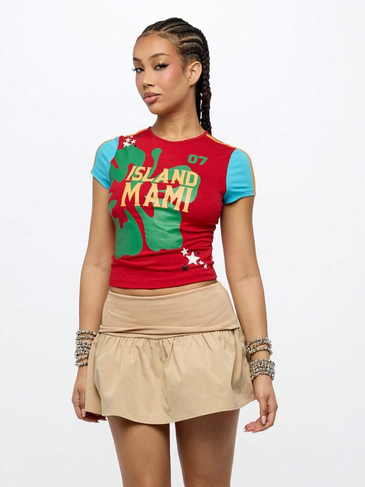 SUMWON WOMEN Midi High Waist Drop Waist Fold Over Ruched Skater Skirt Summer Spring A-Line Casual... | SHEIN