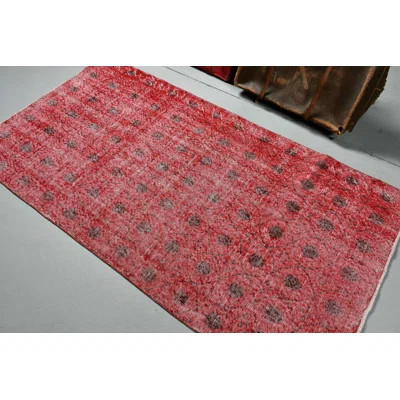 Red Turkish Handmade Wool Rug For Living Room As Vintage Area Carpet To Enhance Home Decor | Wayfair North America