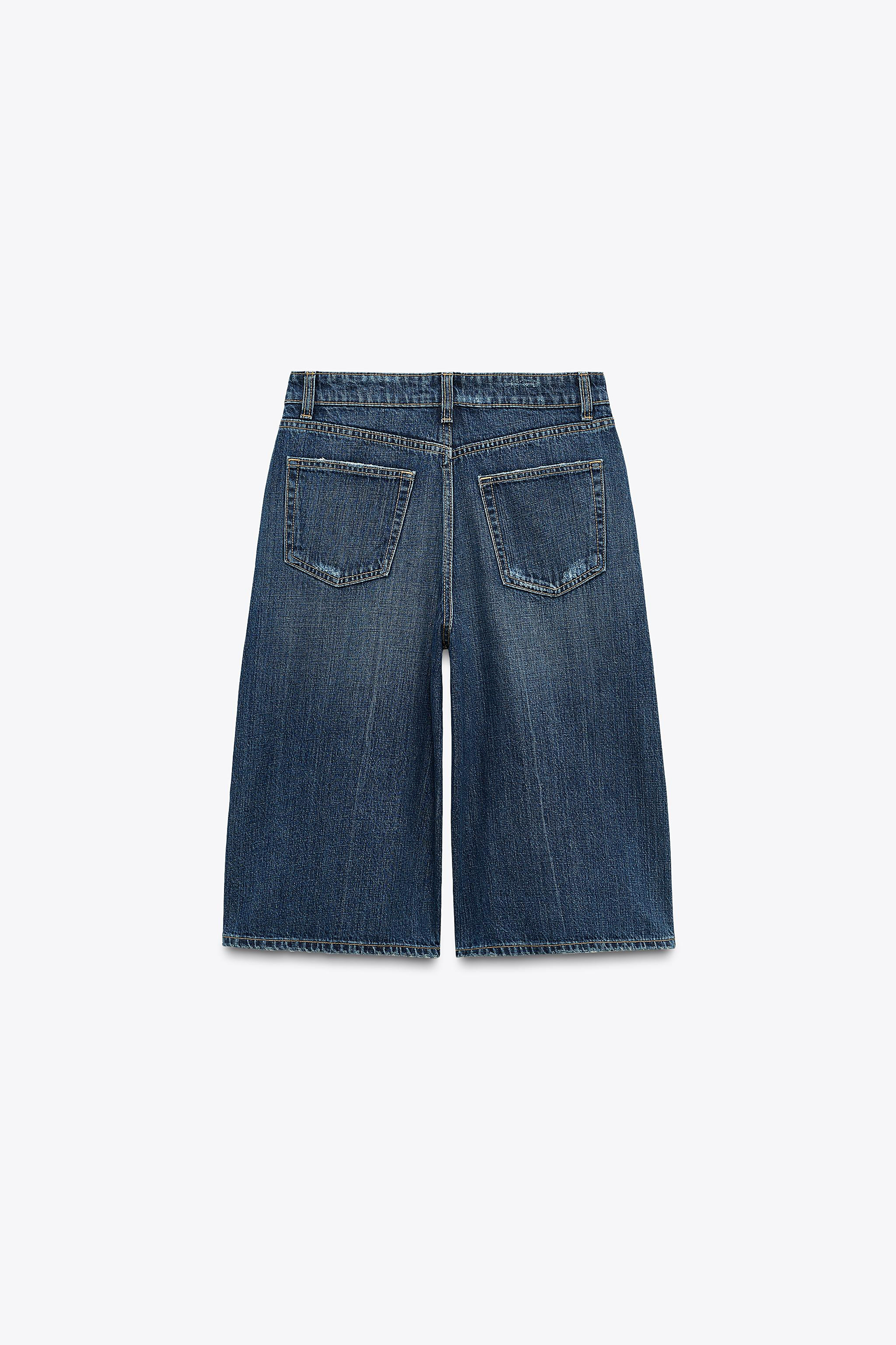 TRF MID-RISE DENIM JORTS | Zara US